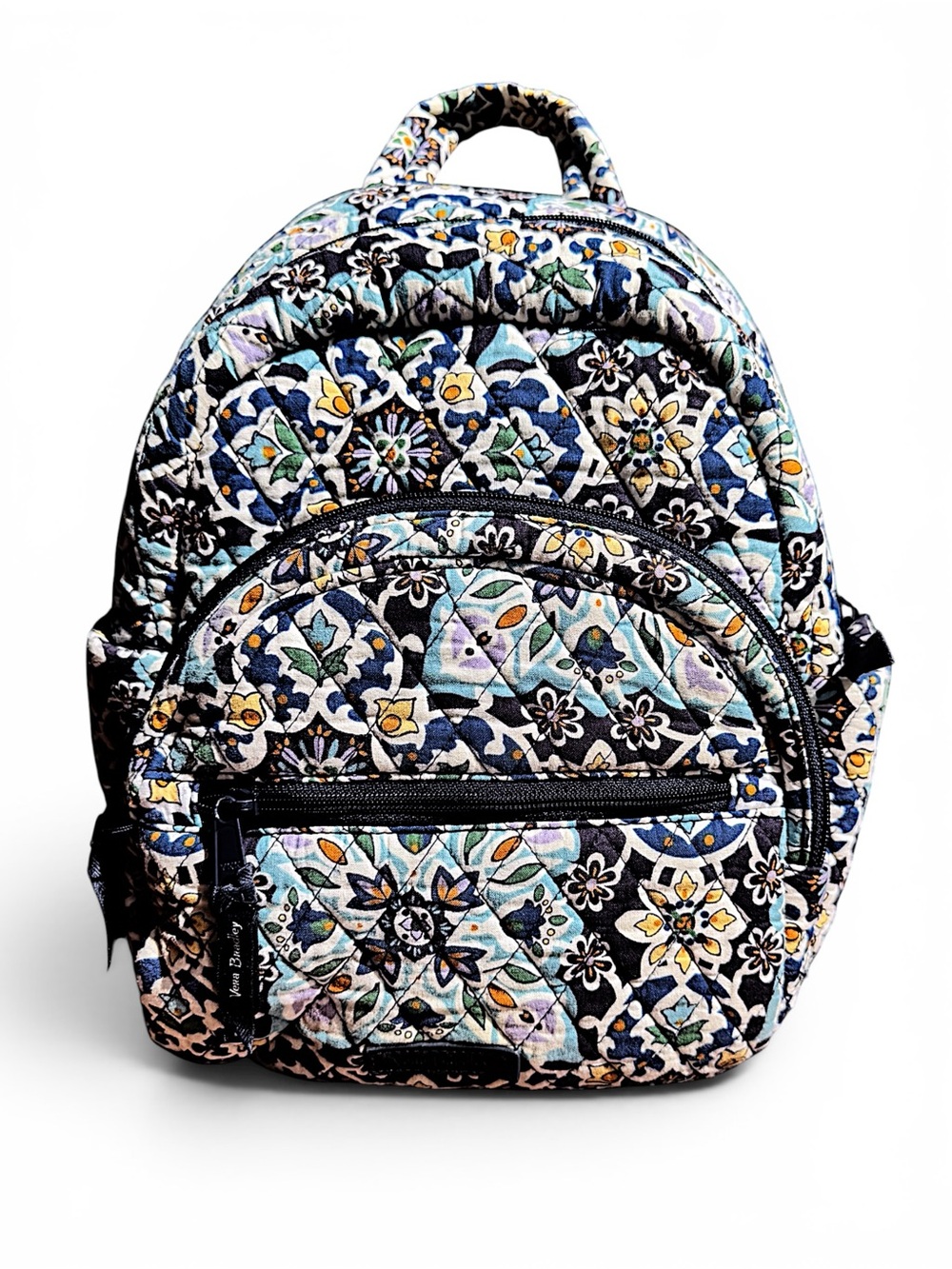 Vera Bradley Essential Compact Backpack Lisbon Medallion Cool - Picture 1 of 11